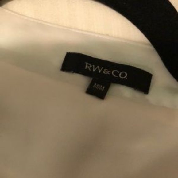 RW&CO Aqua and Navy Striped T-Shirt Dress - Picture 3 of 4